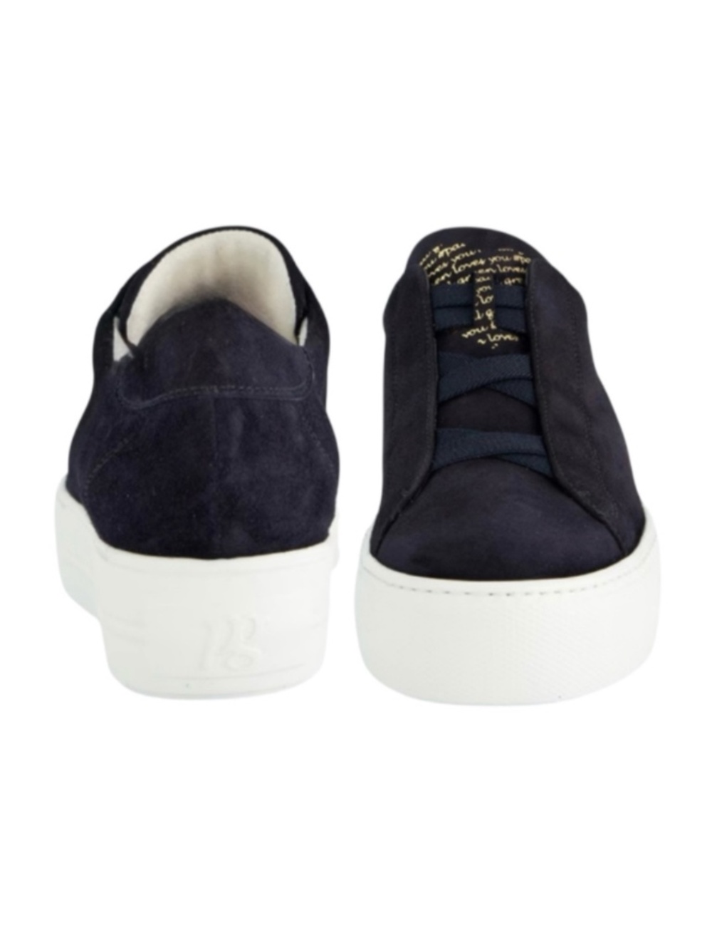 Deep Blue suede Leather sneakers. US sizes Never worn